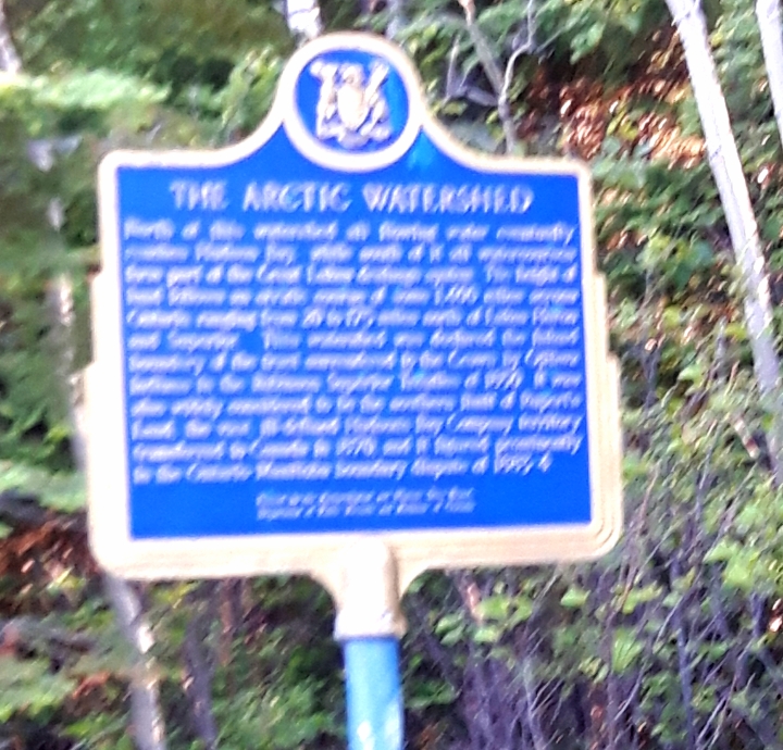 Roadside attractions on the TransCanada Highway the Arctic Watershed Sign